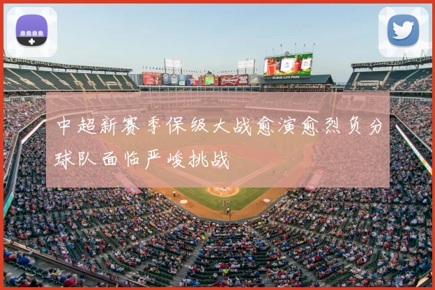 中超新赛季保级大战愈演愈烈负分球队面临严峻挑战
